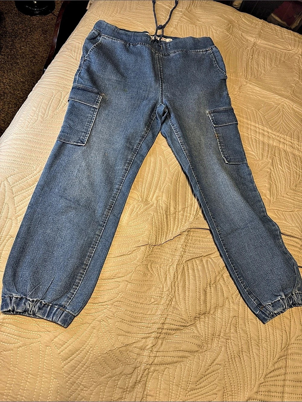 Tinsel Town Blue Cargo Jogger Pants Size Medium